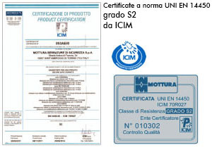 certificazione mottura